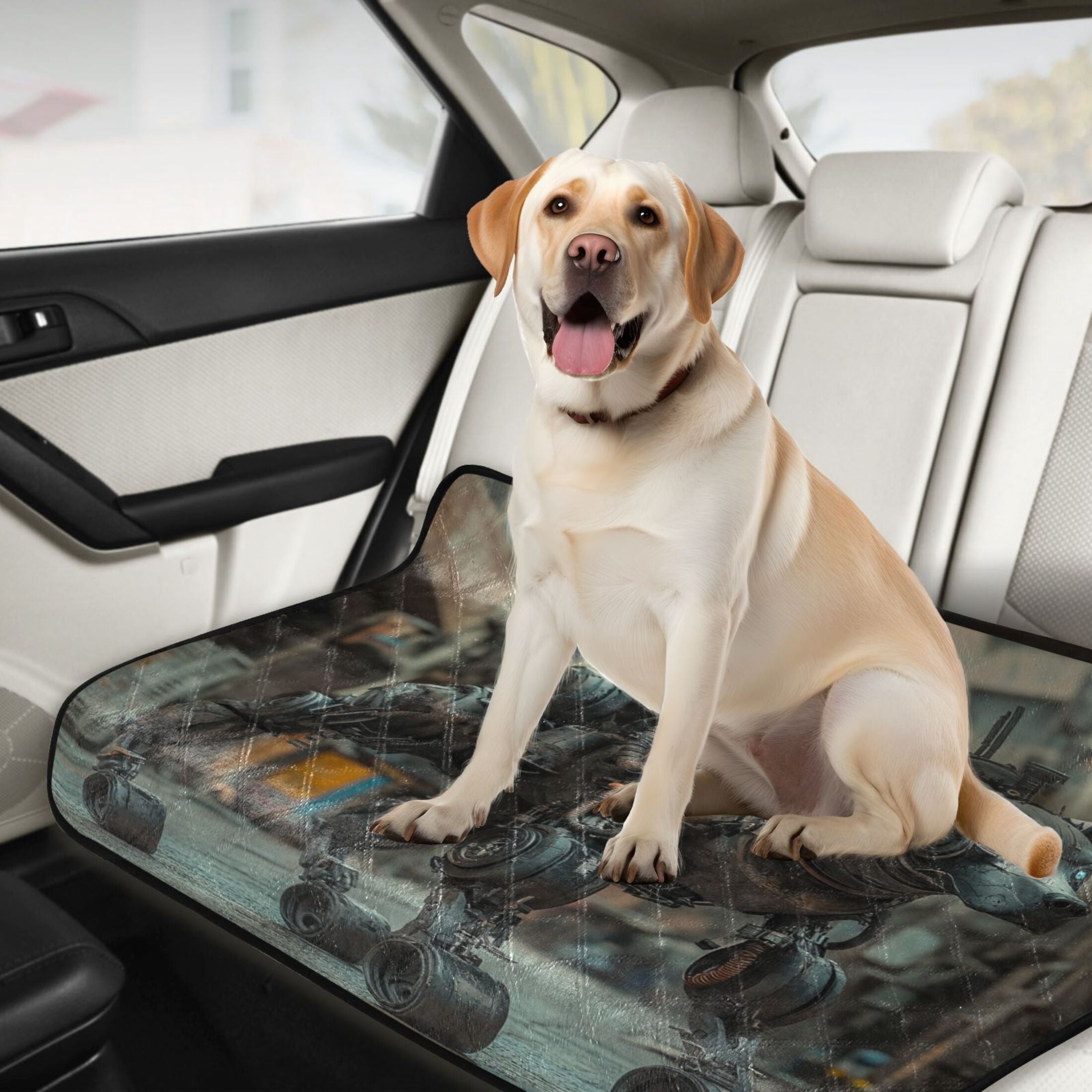 Qxltty Bully Robot Dog Patterns Cat litter Pads Pet Set of 2 Diaper Mats Center Anti-leakage Layer Absorbent Soft and Comfortable