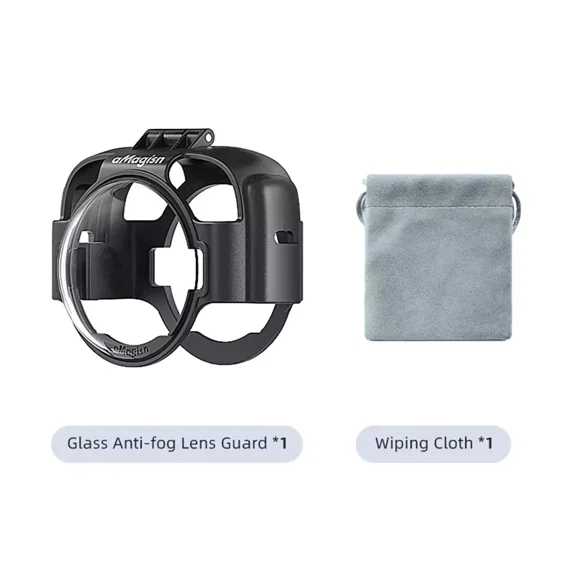 Glass Anti-Fog Snap-On Lens Guard for Insta360 X3 – Scratch-Resistant Optical Glass with Silicone Protective Case