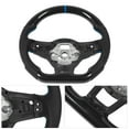 thumbnail image 3 of Carbon Fiber Look Hydro Dip Perforated Leather Flat Bottom Steering Wheel for GTD R GLI, 3 of 7