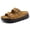 Chestnut, variant on Women's Cork Footbed Slide Sandal, Suede 100% Genuine Leather Platform Clogs Sandals Mules Buckle Mens Sandal