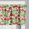 thumbnail image 5 of Ambesonne Spring Valance & Curtain, Floral Strawberry Scene, 55"x30", Green Red, 5 of 6