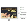 thumbnail image 2 of His Kind of Woman - Starring Robert Mitchum and Jane Russell - Vintage Film Noir Movie Poster by Mario Zamaparelli c.1951 - Master Art Print (Unframed) 13in x 19in, 2 of 4