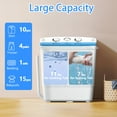thumbnail image 6 of Erivess 18lbs Portable Twin Tub Washing Machine with Drying Rack & 10 Hangers, 11lbs Washer & 7lbs Spinner, Small Compact Washer for Camping, Apartments, RV, 6 of 6