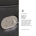 thumbnail image 4 of Signature Design by Ashley Mountainous Black Power Reclining Loveseat, 4 of 16