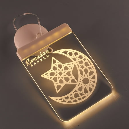 

Hanging Lamp Battery Powered Eid Mubarak Ramadan Decoration Adhesive Led Light