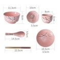 thumbnail image 2 of 1 Set Ceramic Cutlery Set Household Japanese-style Tableware Kit (Pink), 2 of 8