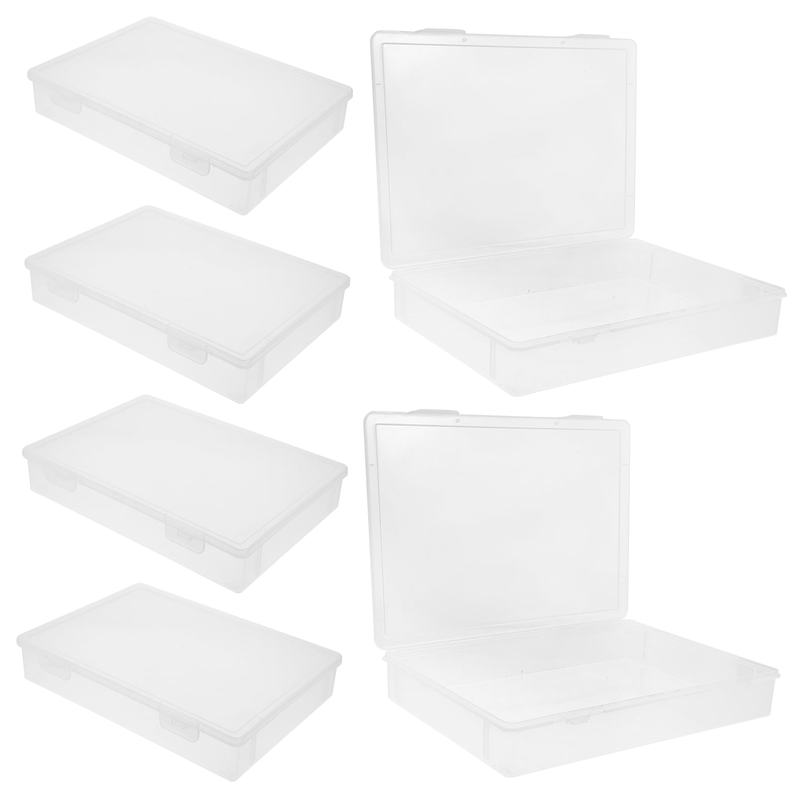BESTYASH 6-Pack Clear Plastic Storage Containers for Beads, Rhinestones, Jewelry, and Small Craft Tools Organization