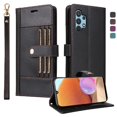 thumbnail image 1 of FOXDOCK Funda tipo Cartera para Samsung Galaxy A32 4G – Cubierta de Cuero PU con Múltiples Ranuras, Bolsillo para Efectivo y Correa de Muñeca, 1 of 6