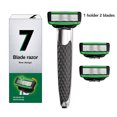thumbnail image 1 of Er na 7-Layer Shaver Blade Manual Razor with Replaceable Blades No Skin Damage Blades Shaver Resistant Water Wash Shaver, 1 of 19
