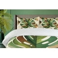 thumbnail image 6 of Ambesonne Monstera Duvet Cover Set, Nature Boho Scandinavian, Calking, Fern Green Sepia and Cocoa, 6 of 6