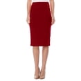 thumbnail image 2 of Women's 2 Pack High Waist Stretch Pull On Pencil Midi Skirt Casual Office Soft Fit Skirt, 2 of 5