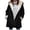 Black, variant on Babysbule Winter Jackets for Women Women's Autumn And Winter Hooded Long Sleeved Hooded Coat Top Long Sleeved Hooded Casual Coat/Jacket