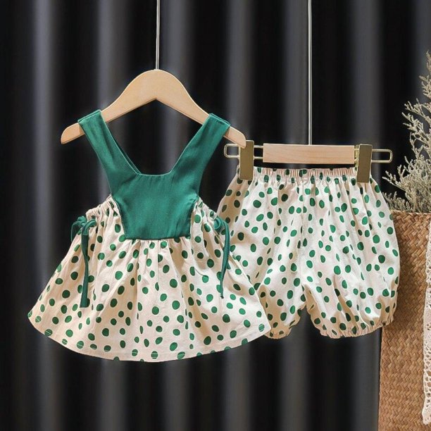 Cutelove Summer Girls Korean Cute Cothing Set 2pcs Set Kids Kids Korean Suspender Polka Dot Tops Shorts For 3 8year Children Outfit Walmart Com Walmart Com