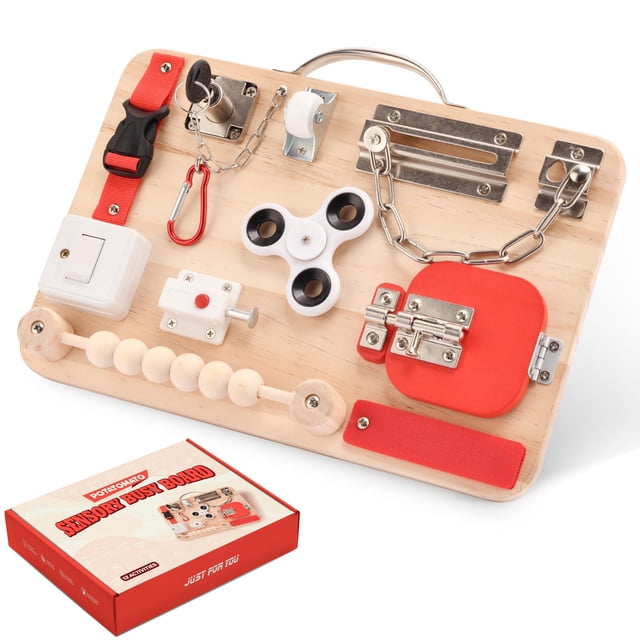 Montessori Busy Board, madera con patatas, educación para niños pequeños