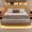 Oak, variant on Einhomn Twin Size Floating Bed Frame with LED Lights, Wood Platform Bed with Storage Headboard and Charging Station, Black
