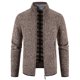 thumbnail image 1 of Suéter de otoño e invierno para hombre, abrigo con forro polar, grueso, informal, cálido, cárdigan, suéter con cuello alto, 1 of 5