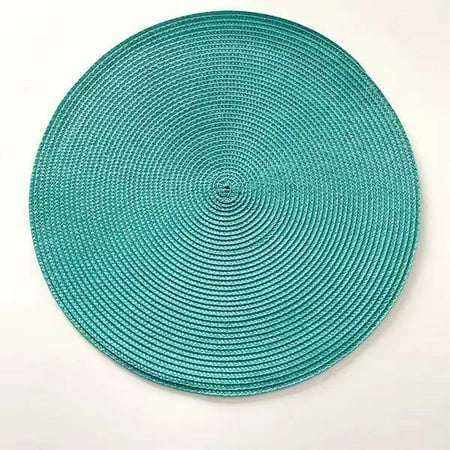 

QWZNDZG 4pcs PP Dining Table Mat Woven Placemat Pad Heat Resistant Bowls Coffee Cups Coaster Tableware Mat For Home Kitchen Party Supply