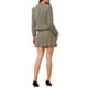 thumbnail image 3 of Conjunto de traje para mujer INSPIRE CHIC de 2 piezas, chaqueta corta de tweed a cuadros y falda en marrón, 3 of 6