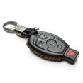 thumbnail image 2 of Vitodeco Leather Keyless Entry Remote Control Smart Key Case Cover with a Key Chain Compatible for Mercedes Benz (Black), 2 of 5