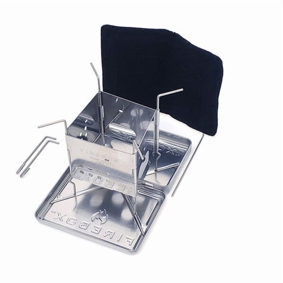 Firebox Ultralight Titanium Nano Stove G2   X-Case Kit - Wood Burning/Multi Fuel - Folding Camp/Bushcraft