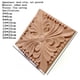 thumbnail image 3 of Apliques de madera natural Cuadros de tallado de flores cuadrados Molduras de madera decorativas for gabinete Muebles de puerta Decoración artesanía, 3 of 7