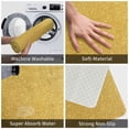 thumbnail image 4 of Xecao Gold Shiny print Flannel Mat: Non-slip, 16x24in. Ideal for kitchen, bedroom, bath & living room., 4 of 9