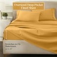 thumbnail image 4 of Superior Egyptian Cotton Eco-Friendly 1200 TC Sheet Set, Full, Dijon, 4 of 13