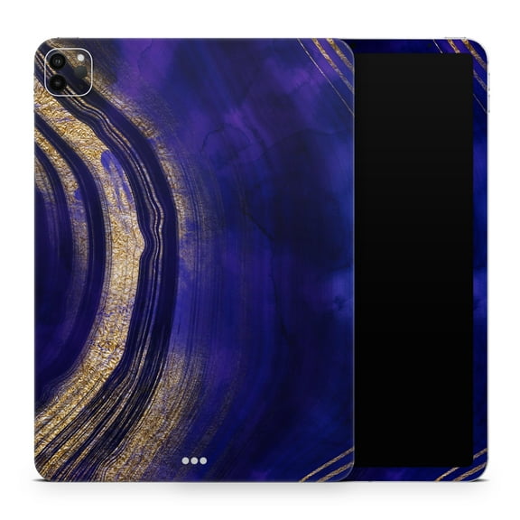 DesignSkinz Vivid Agate Vein Slice Blue V2 Full-Body Skin Decal Wrap Cover for iPad (A1219/A1337)