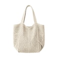 thumbnail image 2 of Tucknest Large Crochet Beach Bag for Women, Soft Foldable Mesh Shoulder Tote, Summer Vacation Essentials for Pool and Travel, 17.7x22.4 Inch, White, 2 of 7