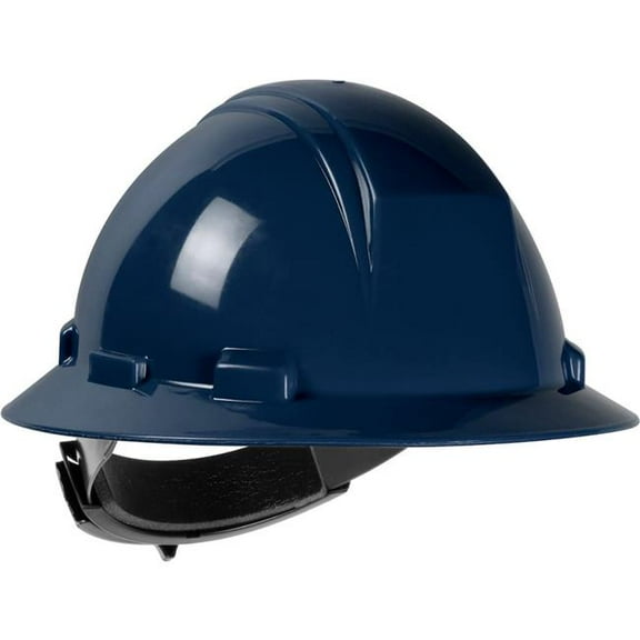 PIP Industries B3113582 Kilimanjaro Type II Full Brim HDPE Shell 4 Point Textile Suspension Ratchet Adjustment Hard Hat, Navy