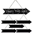 thumbnail image 1 of Hanging Chalkboard Signs, Right Arrow Design (13.25 x 3.5 Inches, 6 Pack), 1 of 5