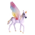 thumbnail image 4 of Caballo de modelo caballo volador mítico para decoración para hogar iris púrpura Hugo Estatuilla de unicornio, 4 of 8