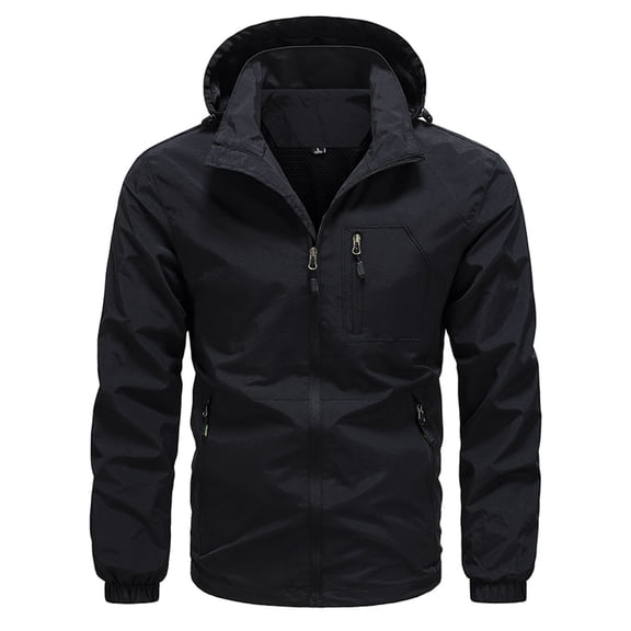 Siilsaa Motorcycle Jacket Bomber Jacket Fashion Stylish Lightweight Windbreaker Spring Fall Casual Zip Up Coat Jackets with Hoodie Black,M