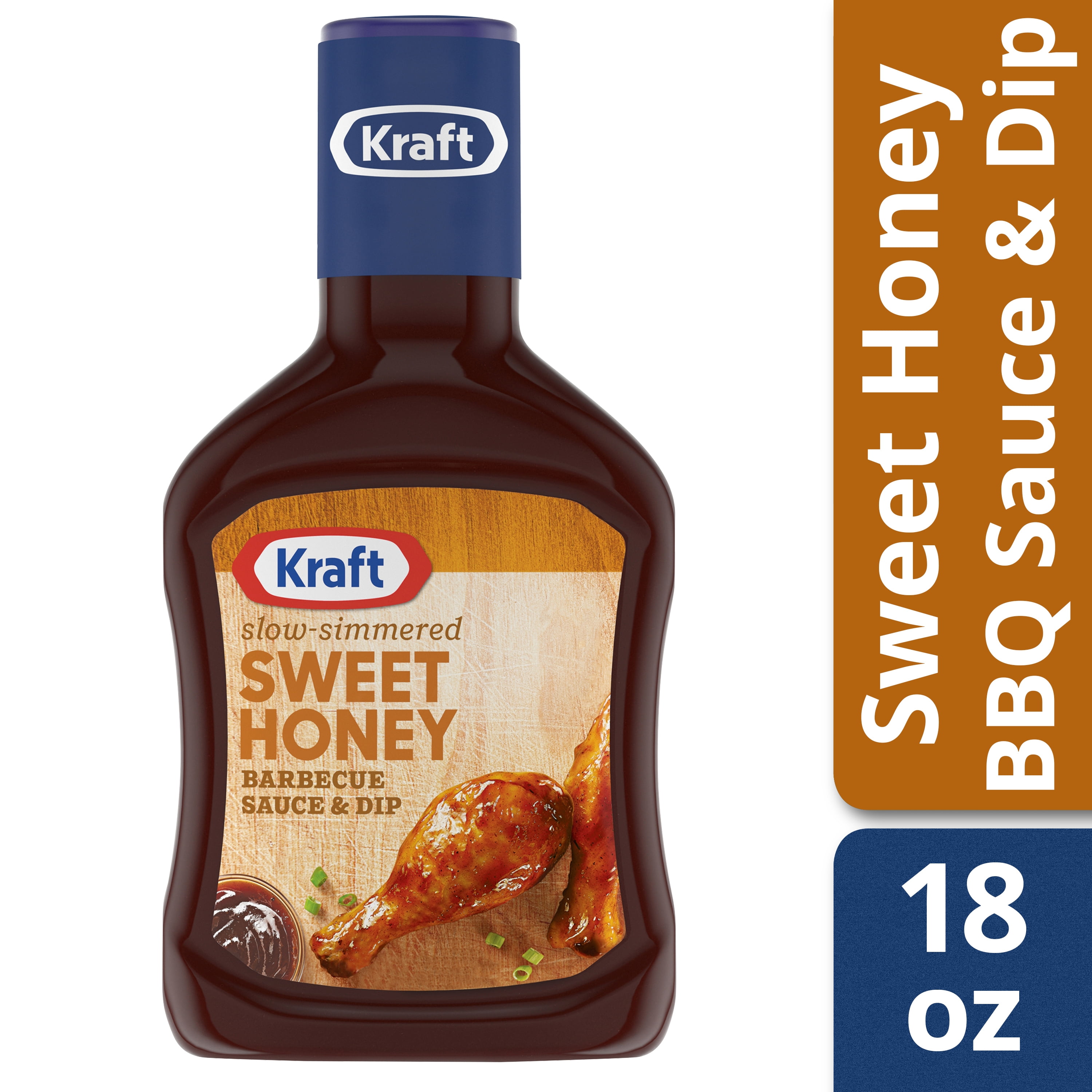 4 Pack Kraft Sweet Honey Barbecue Sauce 18 Oz Bottle Walmart Com Walmart Com