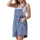 thumbnail image 4 of INSPIRAR CHIC Conjuntos de mezclilla para mujeres, mono casual con tirantes ajustables, pantalones cortos de mezclilla XL, azul medio, 4 of 6