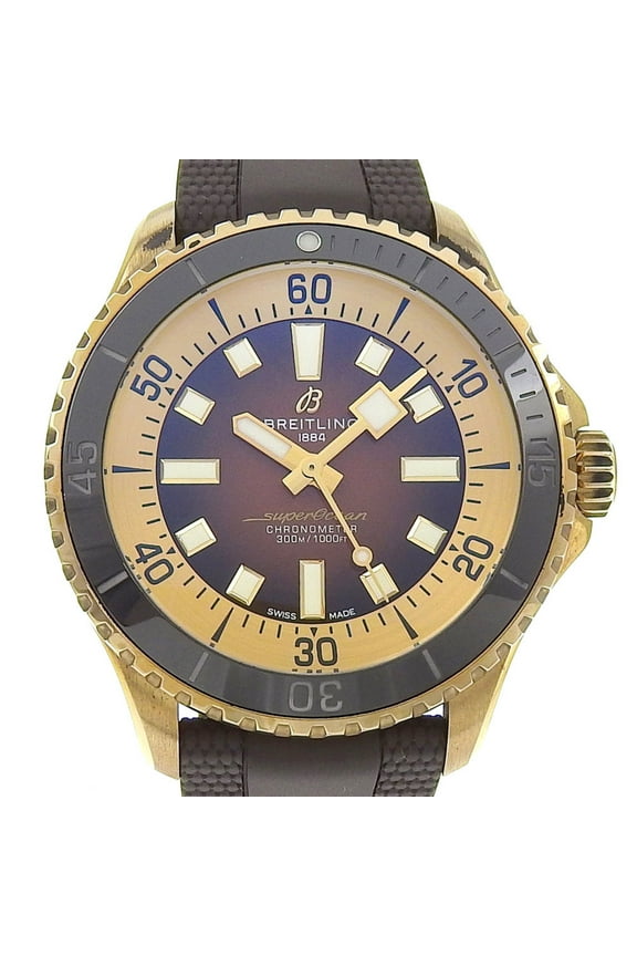 Pre-Owned BREITLING Super Ocean Automatic 44 Watch cal.SW200-1 N17376201Q1S1 x Rubber... (Good)