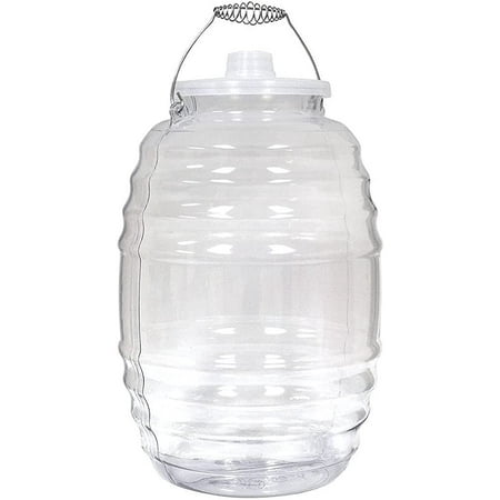 

5 Gallon Vitrolero Jug with Lid - Aguas Frescas Plastic Water Container - Mexican Drink Dispenser - Ideal for Agua fresca and Juice - BPA Free