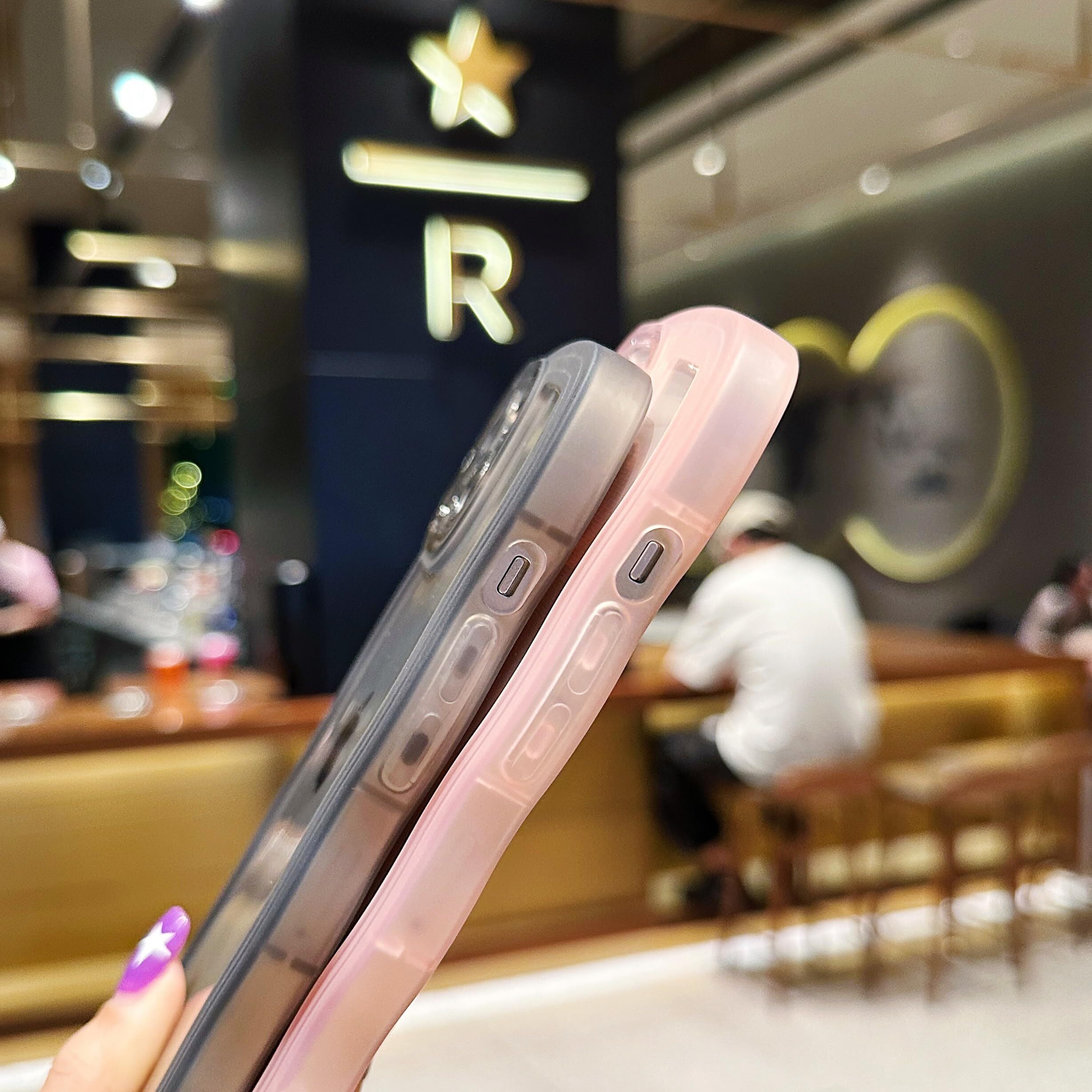 TIANLI for iPhone 15 Case,Cute Silicone Case for iPhone 15, Shockproof Protective Phone Case for iPhone 15, Clear/Pink