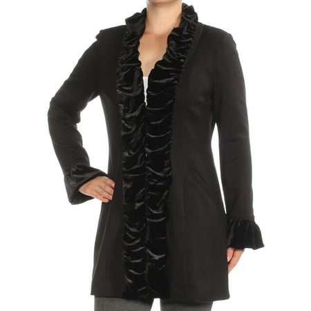 - INC Womens Black Button Down Button Down Coat Size: M