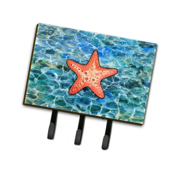 Carolines Treasures BB5341TH68 Starfish Leash or Key Holder Triple Hook multicolor