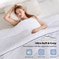 thumbnail image 3 of BEDLORE Comforters King Size Duvet Insert, All Season Down Alternative King Comforter, Ultra-Soft Quilted Bed Comforter with Corner Tabs, Machine Washable, White 90×102 Inches, 3 of 9