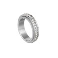 thumbnail image 1 of Anxiety Ring For Men Women Fidget Rings Stainless Steel Rotate Moon Star Roman Numerals Chain Rotating Ring 2022 Zircon 5, 1 of 6