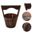 thumbnail image 1 of OULII Hanging Flower Pot for Garden Decoration Brown Wood Rustic Style 1Set, 1 of 8
