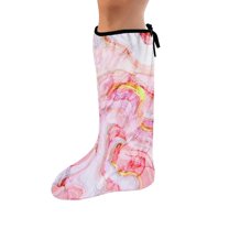 COEQINE Marble Print Leg Cast Cover 2 Pieces Leg Cast Cover for Showering After Surgery Outdoor Protection Leg Cover Size S Machine Washable Foot Cast Cover for Men & Women