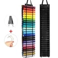 thumbnail image 2 of HLONK Craft Storage Organizer Vinyl Roll Holder Vinyl Storage Rack Wall Mount Hanging on Closet over Door 24/48 Compartments, 2 of 20