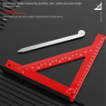 thumbnail image 3 of Horizontal Right Angle Ruler 90 Degree Measuring Ruler Aluminum Alloy Triangle Ruler Carpentry Ruler, 3 of 9