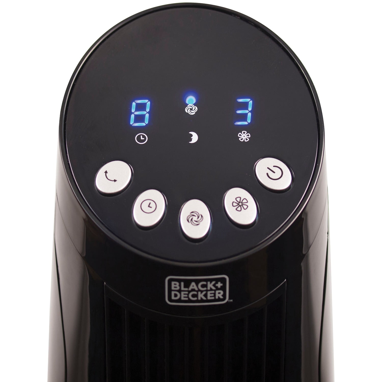 BLACK+DECKER 3-Speed 45-Watt 36-In. Digital Oscillating Tower Fan with Remote, BFTR36B, New