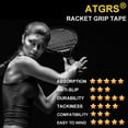 thumbnail image 4 of LNGOOR Tennis Grip Tacky Tennis Racket Grip Tape Absorbent Anti-slip Tennis Overgrip for Tennis Badminton  Racquet Handle Grip with Damping Ridges Overgrips and Overwraps, 4 of 7