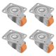 thumbnail image 4 of 4 piezas Mini ruedas giratorias para muebles Ruedas lineales Juego de ruedas pequeñas de goma bajas Naranja, 4 of 9