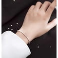 thumbnail image 4 of Charm Silver Bracelet for Women, Simple Bracelet Mother's Day Birthday Jewelry Gift Anniversary Christmas Gifts for Wife Her Girlfriend Fashion Accessories, 4 of 4